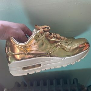 Nike Women's Metallic Gold Air Max Sneakers Rare!